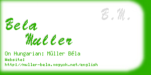 bela muller business card