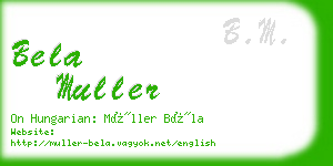 bela muller business card
